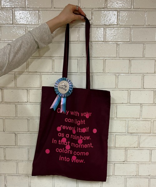 SETUP7(セットアップセブン)の「【THE READING ROOM PARIS】flat tote bag "Dot to Star" フラット グラフィックプリント トートバッグ コットン(トートバッグ・レディース・ホワイト/バーガンディー/スカイブルー・FREE)」の15枚目の写真