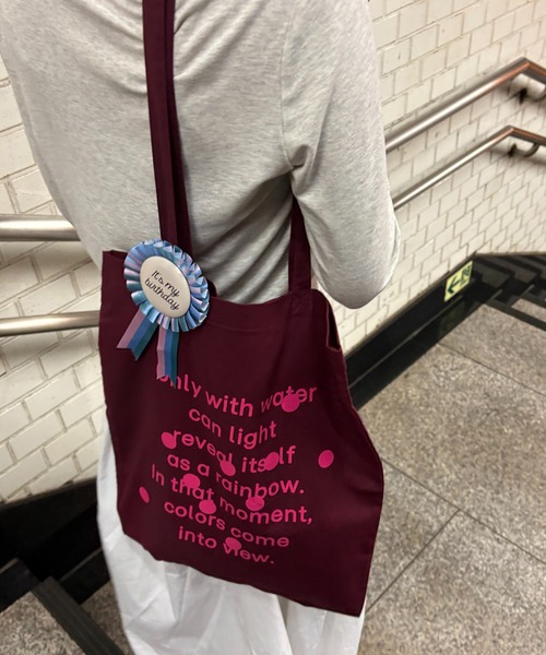 SETUP7(セットアップセブン)の「【THE READING ROOM PARIS】flat tote bag "Dot to Star" フラット グラフィックプリント トートバッグ コットン(トートバッグ・レディース・ホワイト/バーガンディー/スカイブルー・FREE)」の12枚目の写真