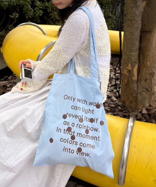 SETUP7(セットアップセブン)の「【THE READING ROOM PARIS】flat tote bag "Dot to Star" フラット グラフィックプリント トートバッグ コットン(トートバッグ・レディース・ホワイト/バーガンディー/スカイブルー・FREE)」の17枚目の写真