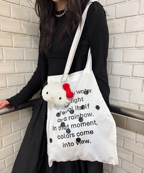 SETUP7(セットアップセブン)の「【THE READING ROOM PARIS】flat tote bag "Dot to Star" フラット グラフィックプリント トートバッグ コットン(トートバッグ・レディース・ホワイト/バーガンディー/スカイブルー・FREE)」の9枚目の写真