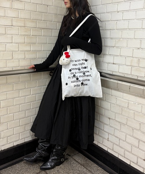 SETUP7(セットアップセブン)の「【THE READING ROOM PARIS】flat tote bag "Dot to Star" フラット グラフィックプリント トートバッグ コットン(トートバッグ・レディース・ホワイト/バーガンディー/スカイブルー・FREE)」の10枚目の写真