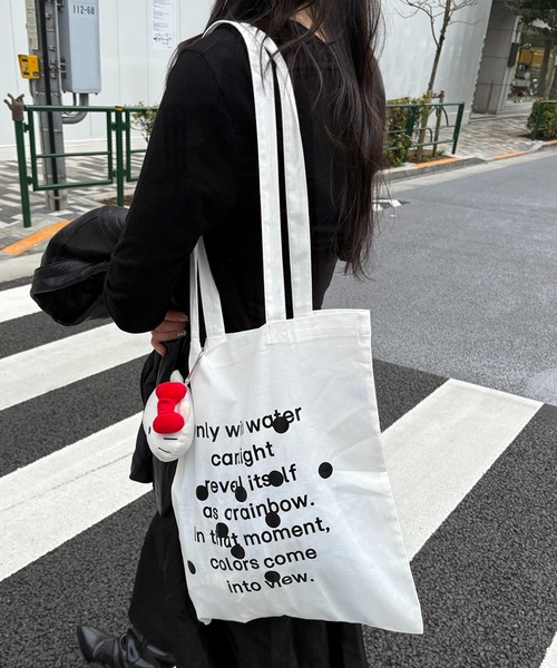 SETUP7(セットアップセブン)の「【THE READING ROOM PARIS】flat tote bag "Dot to Star" フラット グラフィックプリント トートバッグ コットン(トートバッグ・レディース・ホワイト/バーガンディー/スカイブルー・FREE)」の19枚目の写真