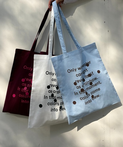 SETUP7(セットアップセブン)の「【THE READING ROOM PARIS】flat tote bag "Dot to Star" フラット グラフィックプリント トートバッグ コットン(トートバッグ・レディース・ホワイト/バーガンディー/スカイブルー・FREE)」の21枚目の写真