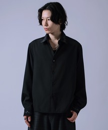 衿刺しゅう オーバーサイズ 長袖シャツ