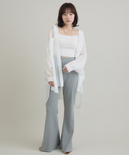 RU.TI.LE（ルチル）の「【RU.TI.LE】フード付きビッグシャツ（シャツ/ブラウス・レディース・ホワイト/グレー・MEDIUM）」の11枚目の写真