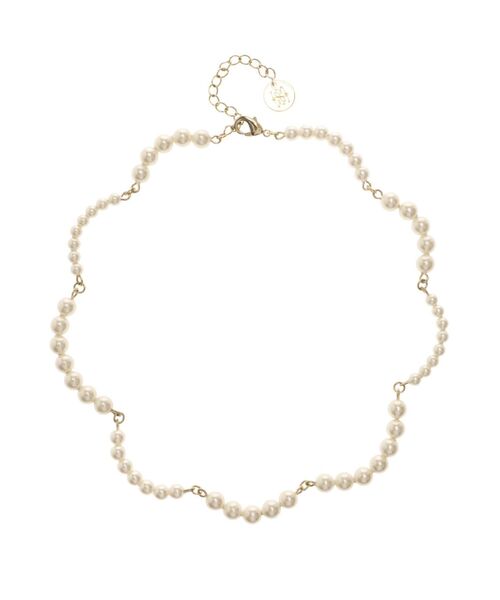 LAGUNAMOON（ラグナムーン）の「LADYフェイクカーブパールネックレス 結婚式 オケージョン（ピアス（両耳用）・レディース・アイボリー・FREE）」の2枚目の写真