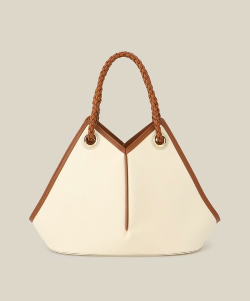 ROPE'（ロペ）の「【teau】navire（ナビーレ） TOTE BAG Large（ハンドバッグ・レディース・ネイビー/オフホワイト・FREE）」の3枚目の写真