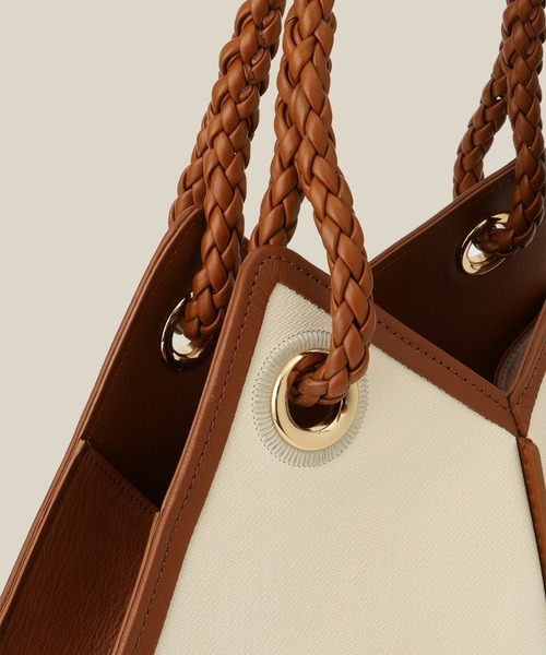 ROPE'（ロペ）の「【teau】navire（ナビーレ） TOTE BAG Large（ハンドバッグ・レディース・ネイビー/オフホワイト・FREE）」の4枚目の写真