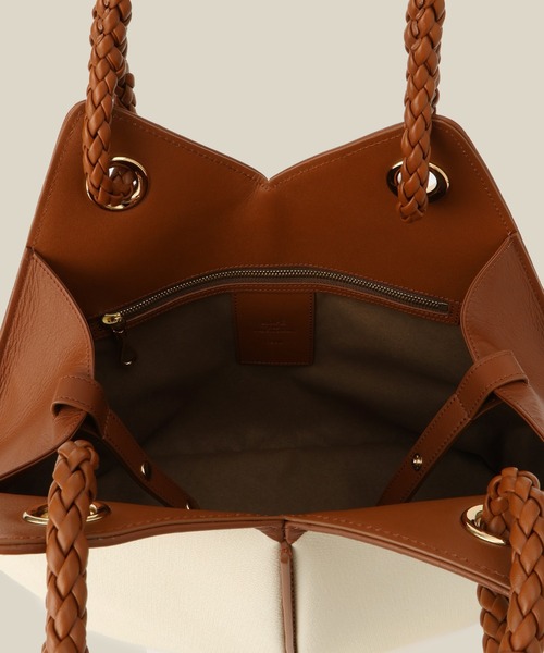 ROPE'（ロペ）の「【teau】navire（ナビーレ） TOTE BAG Large（ハンドバッグ・レディース・ネイビー/オフホワイト・FREE）」の8枚目の写真