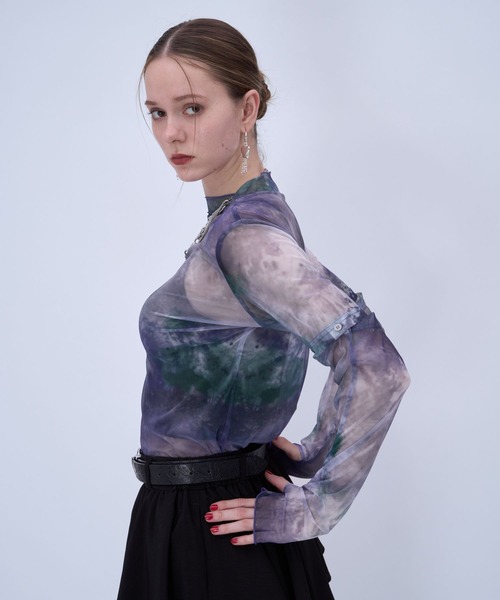 HARE（ハレ）の「2WAYニュアンスガラシアーT(HARE)（Tシャツ/カットソー・レディース・パープル/ブルー・FREE）」の13枚目の写真