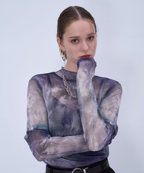 HARE（ハレ）の「2WAYニュアンスガラシアーT(HARE)（Tシャツ/カットソー・レディース・パープル/ブルー・FREE）」の15枚目の写真