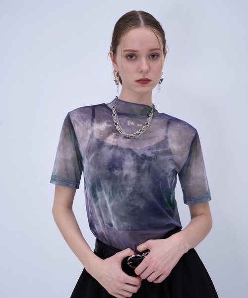 HARE（ハレ）の「2WAYニュアンスガラシアーT(HARE)（Tシャツ/カットソー・レディース・パープル/ブルー・FREE）」の16枚目の写真