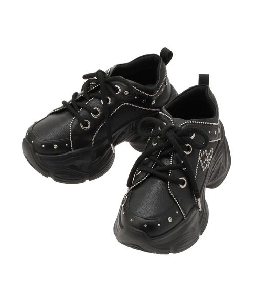 GYDA（ジェイダ）の「GG bijou designスニーカー（スニーカー・レディース・オフホワイト/ブラック・LARGE/MEDIUM/SMALL）」の3枚目の写真