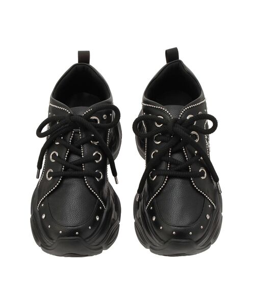 GYDA（ジェイダ）の「GG bijou designスニーカー（スニーカー・レディース・オフホワイト/ブラック・LARGE/MEDIUM/SMALL）」の4枚目の写真