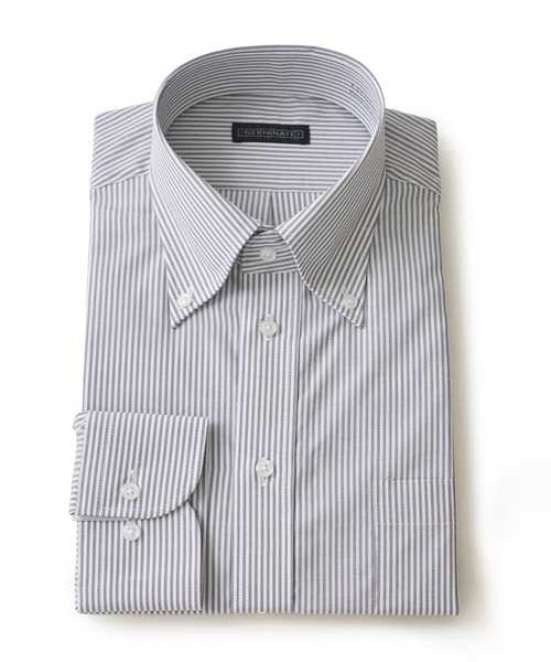 TETE HOMME(テットオム)の「アソート T/Cドレスシャツ / ボタンダウンビジネスシャツ(ビジネスシャツ・メンズ・ホワイト/グレー系1/ブルー/ホワイト系2/サックスブルー・LARGE/X-LARGE/MEDIUM)」の4枚目の写真