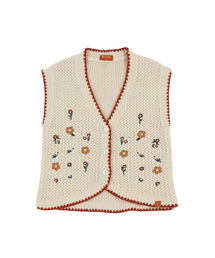BABYBLEE（ベイビーブリー）の「D25115 フラワー刺繍ニットベスト（ベスト）」