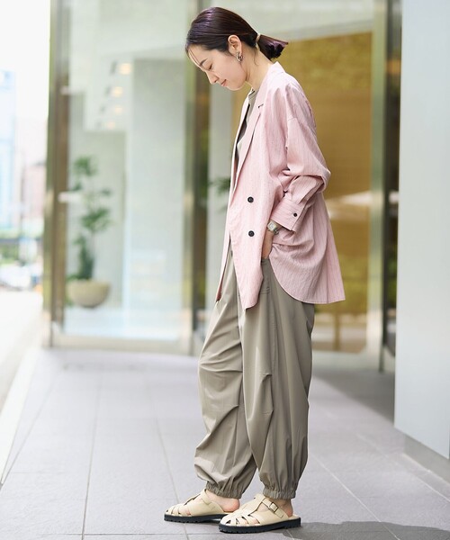 RONEL（ロネル）の「【RONEL】ストライプシャツジャケット（シャツ/ブラウス・レディース・ライトピンク/ナチュラル・M/S）」の13枚目の写真
