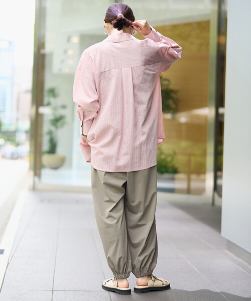 RONEL（ロネル）の「【RONEL】ストライプシャツジャケット（シャツ/ブラウス・レディース・ライトピンク/ナチュラル・M/S）」の14枚目の写真