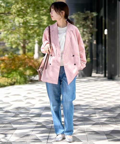 RONEL（ロネル）の「【RONEL】ストライプシャツジャケット（シャツ/ブラウス・レディース・ライトピンク/ナチュラル・M/S）」の17枚目の写真