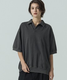 SLICK | 【SLICK/スリック】Pigment Dye Skipper Polo/ピグメントダイ スキッパーポロ(Tシャツ/カットソー)