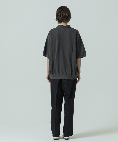 SLICK（スリック）の「【SLICK/スリック】Pigment Dye Skipper Polo/ピグメントダイ スキッパーポロ（Tシャツ/カットソー・メンズ・パープル/ライトグレー/ブラック・3/1/2）」の22枚目の写真