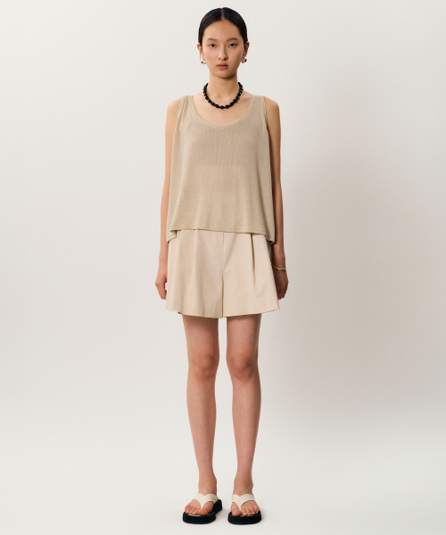 MAYVERU（メイバーユー）の「vinny linen sleeveless _ Beige（Tシャツ/カットソー・レディース・その他・FREE）」の2枚目の写真