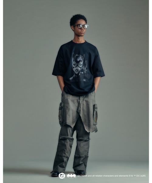ADAM PATEK(アダムパテック)の「【ADAMPATEK/アダムパテック】CAT WOMAN short sleeve t-shirt キャットウーマンプリントTEE(Tシャツ/カットソー・レディース・ブラック・1/2)」の2枚目の写真