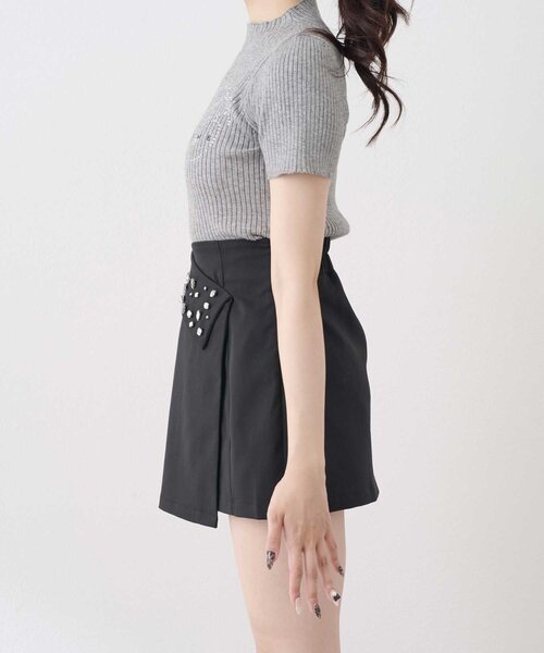OLIVE des OLIVE（オリーブデオリーブ）の「【Belle Charme】Bijou Box Mini Skirt（スカート・レディース・グレー/ブラウン/ブラック・FREE）」の6枚目の写真