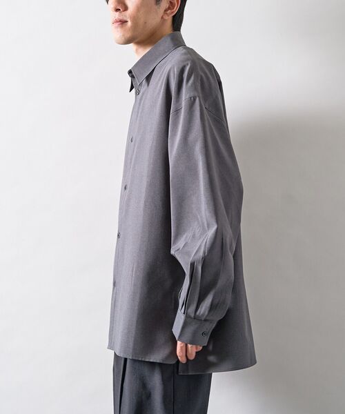 CRAFT STANDARD BOUTIQUE(クラフトスタンダードブティック)の「バルーンスリーブシャツ(シャツ/ブラウス・メンズ・グレー/ブラック・L/M)」の8枚目の写真