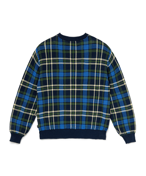 BOTT（ボット）の「BoTT / ボット Checked Knit（ニット/セーター・メンズ・アイボリー/ネイビー・MEDIUM/LARGE）」の4枚目の写真