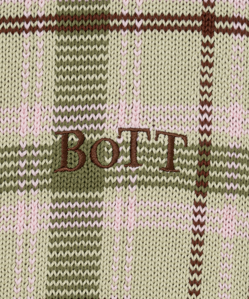 BOTT（ボット）の「BoTT / ボット Checked Knit（ニット/セーター・メンズ・アイボリー/ネイビー・MEDIUM/LARGE）」の5枚目の写真