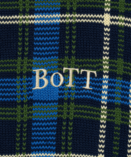 BOTT（ボット）の「BoTT / ボット Checked Knit（ニット/セーター・メンズ・アイボリー/ネイビー・MEDIUM/LARGE）」の8枚目の写真