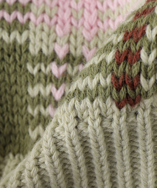 BOTT（ボット）の「BoTT / ボット Checked Knit（ニット/セーター・メンズ・アイボリー/ネイビー・MEDIUM/LARGE）」の3枚目の写真