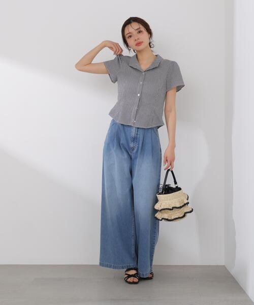 PROPORTION BODY DRESSING(プロポーションボディドレッシング)の「コンパクトレディ-シャツ / 1216110407(シャツ/ブラウス・レディース・ホワイト/ブルー/ブラック系その他・MEDIUM/SMALL)」の12枚目の写真