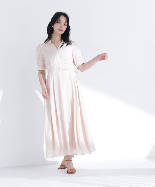 NATURAL BEAUTY BASIC(ナチュラルビューティーベーシック)の「シャドーチェックカシュクールワンピース(ワンピース・レディース・ネイビー/ラベンダー/ベージュ・P/S/MEDIUM)」の21枚目の写真