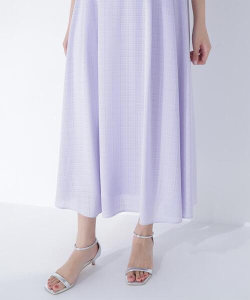 NATURAL BEAUTY BASIC(ナチュラルビューティーベーシック)の「シャドーチェックカシュクールワンピース(ワンピース・レディース・ネイビー/ラベンダー/ベージュ・P/S/MEDIUM)」の6枚目の写真