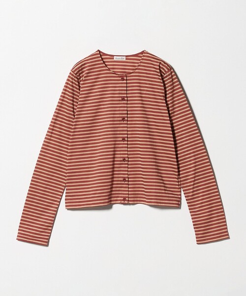 Steven Alan(スティーブンアラン)の「<Steven Alan>ボーダー カーディガン(カーディガン/ボレロ・レディース・ダークオレンジ/ライトブルー・FREE)」の5枚目の写真