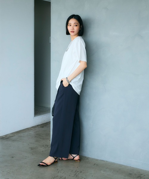 CROSS FUNCTION(クロスファンクション)の「《UV・接触冷感》エブ楽 MALIBUロゴデザインTシャツ【CROSS FUNCTION/クロスファンクション】(Tシャツ/カットソー・レディース・ホワイト/チャコールグレー・M/LL/L)」の11枚目の写真