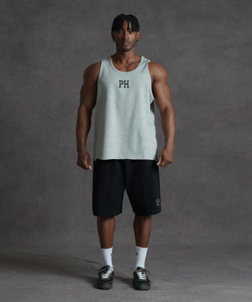 PHERMENON(フェルメノン)の「スタンダードPH切り替えノースリーブ - グレー(Tシャツ/カットソー・メンズ・グレー・1/2)」の2枚目の写真