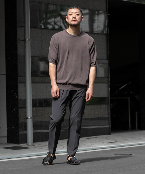 URBAN RESEARCH ROSSO MEN(アーバンリサーチロッソメン)の「『UR TECH』AIRDRY半袖クルーニット(ニット/セーター・メンズ・カーキ/チャコールグレー/ライトグレー/ネイビー・MEDIUM/LARGE/X-LARGE)」の20枚目の写真
