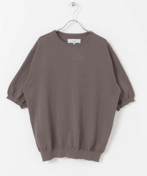 URBAN RESEARCH ROSSO MEN(アーバンリサーチロッソメン)の「『UR TECH』AIRDRY半袖クルーニット(ニット/セーター・メンズ・カーキ/チャコールグレー/ライトグレー/ネイビー・MEDIUM/LARGE/X-LARGE)」の21枚目の写真
