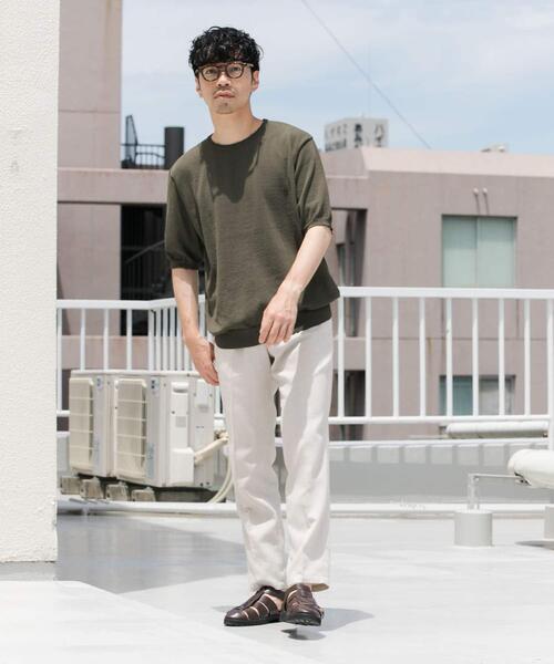 URBAN RESEARCH ROSSO MEN(アーバンリサーチロッソメン)の「『UR TECH』AIRDRY半袖クルーニット(ニット/セーター・メンズ・カーキ/チャコールグレー/ライトグレー/ネイビー・MEDIUM/LARGE/X-LARGE)」の5枚目の写真