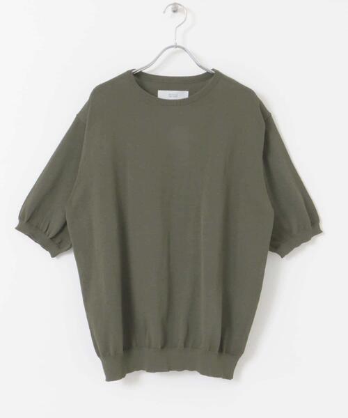 URBAN RESEARCH ROSSO MEN(アーバンリサーチロッソメン)の「『UR TECH』AIRDRY半袖クルーニット(ニット/セーター・メンズ・カーキ/チャコールグレー/ライトグレー/ネイビー・MEDIUM/LARGE/X-LARGE)」の7枚目の写真