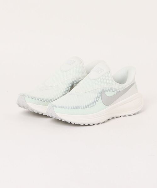 NIKE(ナイキ)の「NIKE ナイキ W REVOLUTION 8 EASYON【軽量】レディーススニーカー(Wレボリューション8イージーオン) HQ2415-103 セイル/メタリックシルバー(スニーカー・レディース・オフホワイト・22.5cm/23.0cm/23.5cm/24.0cm/24.5cm/25.0cm)」の1枚目の写真