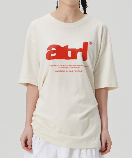 ASTRAL PROJECTION（アストラルプロジェクション）の「[ATRL]コットンルーズフィット半袖Tシャツ_ホワイト（Tシャツ/カットソー・メンズ・その他・XXL/XL/L/M）」の3枚目の写真