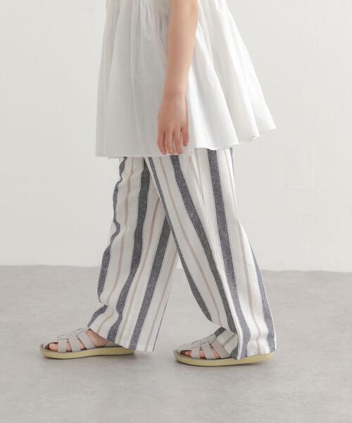 URBAN RESEARCH DOORS(アーバンリサーチドアーズ)の「コットンリネンイージーパンツ(KIDS)(その他パンツ・キッズ・ストライプ/ホワイト系その他・120/105/135)」の3枚目の写真