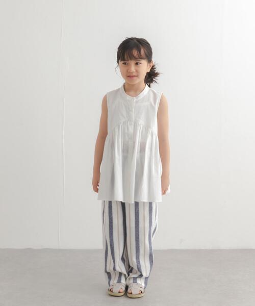 URBAN RESEARCH DOORS(アーバンリサーチドアーズ)の「コットンリネンイージーパンツ(KIDS)(その他パンツ・キッズ・ストライプ/ホワイト系その他・120/105/135)」の5枚目の写真