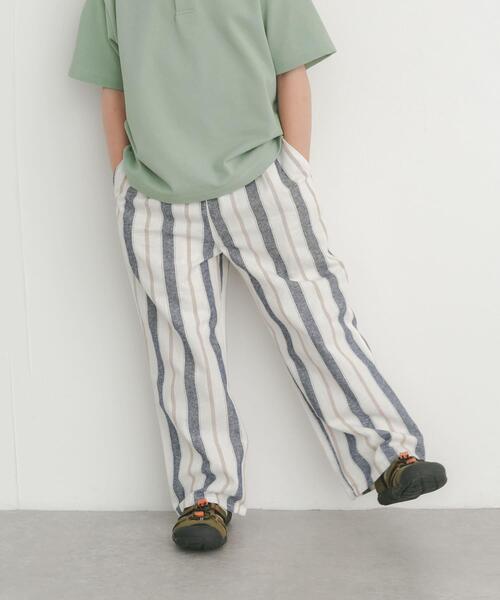 URBAN RESEARCH DOORS(アーバンリサーチドアーズ)の「コットンリネンイージーパンツ(KIDS)(その他パンツ・キッズ・ストライプ/ホワイト系その他・120/105/135)」の6枚目の写真
