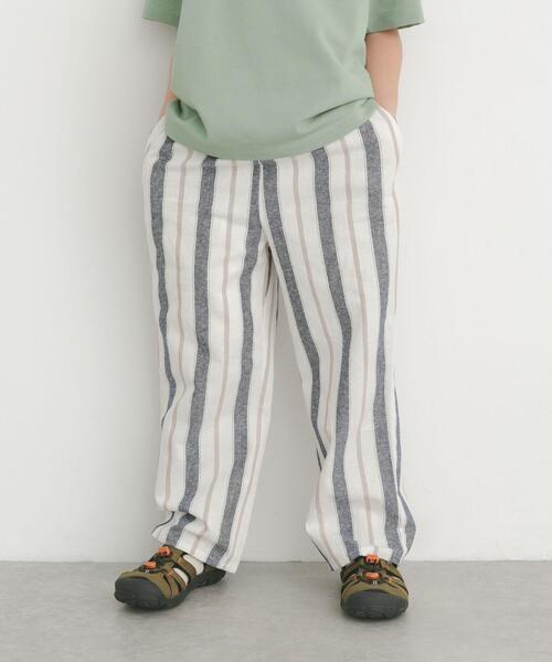 URBAN RESEARCH DOORS(アーバンリサーチドアーズ)の「コットンリネンイージーパンツ(KIDS)(その他パンツ・キッズ・ストライプ/ホワイト系その他・120/105/135)」の7枚目の写真