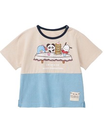 SWIMMER×サンリオキャラクターズ　総柄切替えプリント半袖Ｔシャツ